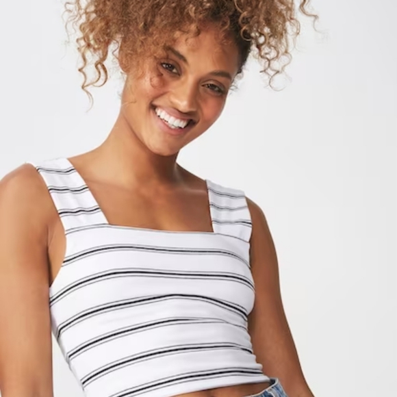 Cotton On Tops - Striped Cotton On Tank Top